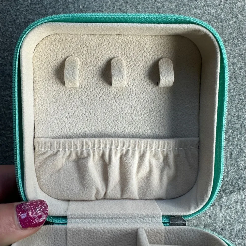 NIP Mini Jewelry Box Travel Organizer w/ Compartments 4
